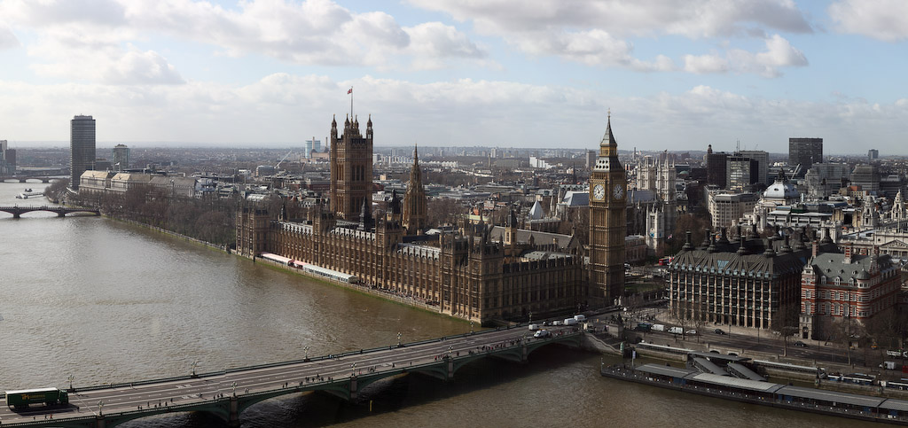 United Kingdom - London - London Eye - Palace of Westminster and Big Ben